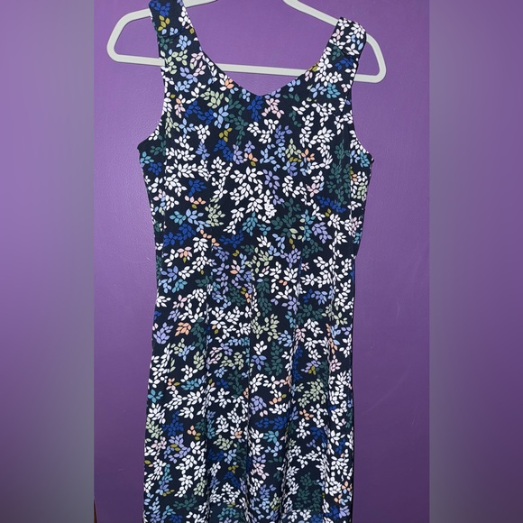 CAbi Floral Dress in Blue and White - Picture 2 of 5